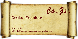 Csuka Zsombor névjegykártya